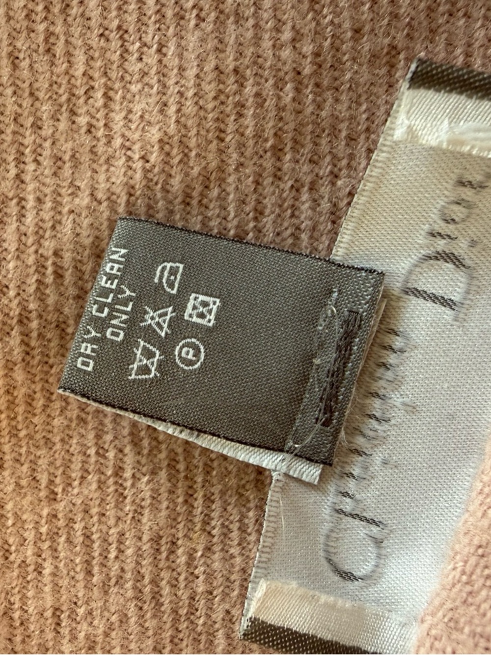 Dior Mauve Burgundy Wool Blend Scarf - Picture 4 of 4